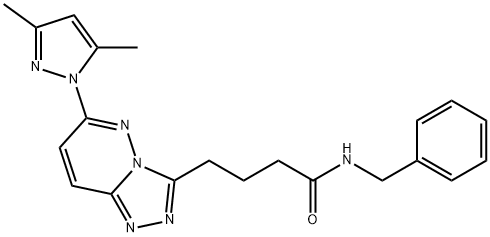 N-benzyl-4-[6-(3,5-dimethylpyrazol-1-yl)-[1,2,4]triazolo[4,3-b]pyridazin-3-yl]butanamide Structural