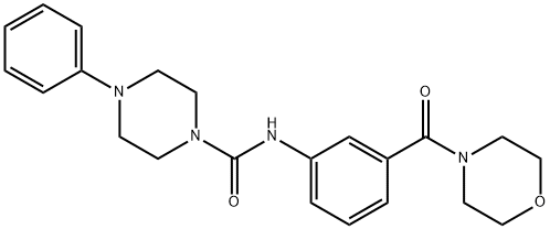 N-[3-(morpholine-4-carbonyl)phenyl]-4-phenylpiperazine-1-carboxamide Structural