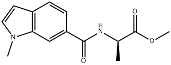 methyl (2R)-2-[(1-methylindole-6-carbonyl)amino]propanoate Structural