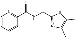 N-[(4,5-dimethyl-1,3-thiazol-2-yl)methyl]pyridine-2-carboxamide Structural