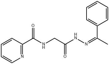 N-[2-oxo-2-[(2Z)-2-(1-phenylethylidene)hydrazinyl]ethyl]pyridine-2-carboxamide Structural