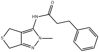 N-(2-methyl-4,6-dihydrothieno[3,4-c]pyrazol-3-yl)-3-phenylpropanamide Structural