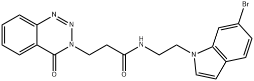 N-[2-(6-bromoindol-1-yl)ethyl]-3-(4-oxo-1,2,3-benzotriazin-3-yl)propanamide Structural