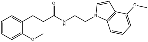 N-[2-(4-methoxyindol-1-yl)ethyl]-3-(2-methoxyphenyl)propanamide Structural