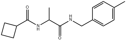 N-[1-[(4-methylphenyl)methylamino]-1-oxopropan-2-yl]cyclobutanecarboxamide Structural