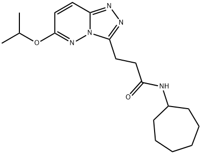 N-cycloheptyl-3-(6-propan-2-yloxy-[1,2,4]triazolo[4,3-b]pyridazin-3-yl)propanamide Structural