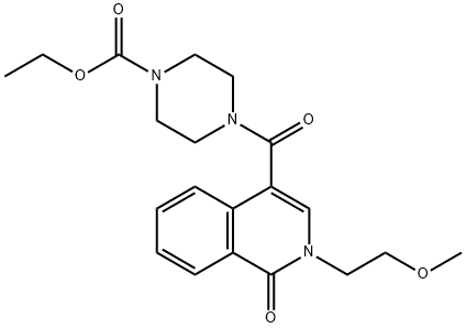 ethyl 4-[2-(2-methoxyethyl)-1-oxoisoquinoline-4-carbonyl]piperazine-1-carboxylate Structural