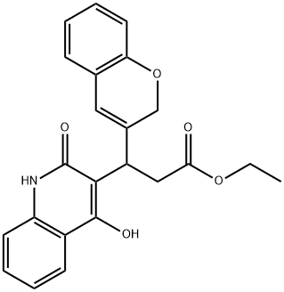 ethyl 3-(2H-chromen-3-yl)-3-(4-hydroxy-2-oxo-1H-quinolin-3-yl)propanoate Structural