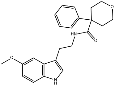 N-[2-(5-methoxy-1H-indol-3-yl)ethyl]-4-phenyloxane-4-carboxamide Structural