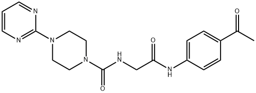 N-[2-(4-acetylanilino)-2-oxoethyl]-4-pyrimidin-2-ylpiperazine-1-carboxamide Structural