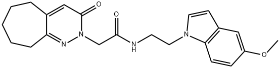 N-[2-(5-methoxyindol-1-yl)ethyl]-2-(3-oxo-6,7,8,9-tetrahydro-5H-cyclohepta[c]pyridazin-2-yl)acetamide Structural
