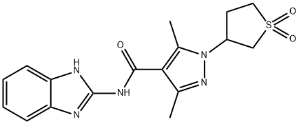 N-(1H-benzimidazol-2-yl)-1-(1,1-dioxothiolan-3-yl)-3,5-dimethylpyrazole-4-carboxamide Structural