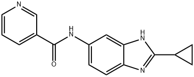 N-(2-cyclopropyl-3H-benzimidazol-5-yl)pyridine-3-carboxamide Structural