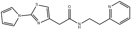 N-(2-pyridin-2-ylethyl)-2-(2-pyrrol-1-yl-1,3-thiazol-4-yl)acetamide Structural