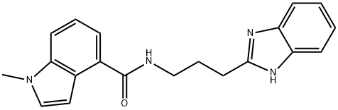 N-[3-(1H-benzimidazol-2-yl)propyl]-1-methylindole-4-carboxamide Structural