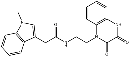 N-[2-(2,3-dioxo-4H-quinoxalin-1-yl)ethyl]-2-(1-methylindol-3-yl)acetamide Structural