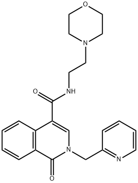 N-(2-morpholin-4-ylethyl)-1-oxo-2-(pyridin-2-ylmethyl)isoquinoline-4-carboxamide Structural