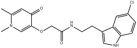 N-[2-(5-chloro-1H-indol-3-yl)ethyl]-2-(1,6-dimethyl-4-oxopyridin-3-yl)oxyacetamide Structural