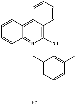 N-(2,4,6-trimethylphenyl)phenanthridin-6-amine hydrochloride Structural