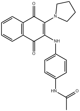 N-[4-[(1,4-dioxo-3-pyrrolidin-1-ylnaphthalen-2-yl)amino]phenyl]acetamide Structural