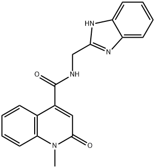 N-(1H-benzimidazol-2-ylmethyl)-1-methyl-2-oxoquinoline-4-carboxamide Structural