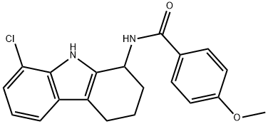 N-(8-chloro-2,3,4,9-tetrahydro-1H-carbazol-1-yl)-4-methoxybenzamide Structural