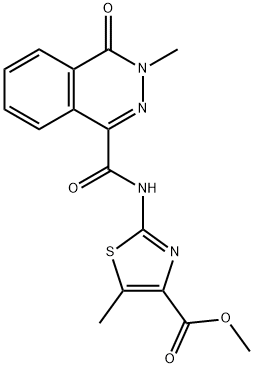 methyl 5-methyl-2-[(3-methyl-4-oxophthalazine-1-carbonyl)amino]-1,3-thiazole-4-carboxylate Structural