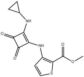 methyl 3-[[2-(cyclopropylamino)-3,4-dioxocyclobuten-1-yl]amino]thiophene-2-carboxylate Structural