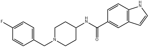 N-[1-[(4-fluorophenyl)methyl]piperidin-4-yl]-1H-indole-5-carboxamide Structural