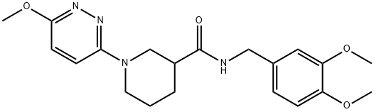 N-[(3,4-dimethoxyphenyl)methyl]-1-(6-methoxypyridazin-3-yl)piperidine-3-carboxamide Structural