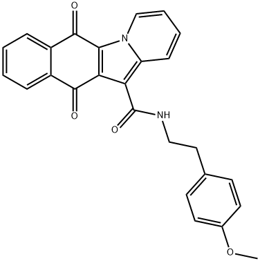 N-[2-(4-methoxyphenyl)ethyl]-6,11-dioxonaphtho[2,3-b]indolizine-12-carboxamide Structural