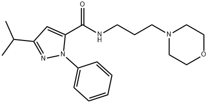 N-(3-morpholin-4-ylpropyl)-2-phenyl-5-propan-2-ylpyrazole-3-carboxamide Structural