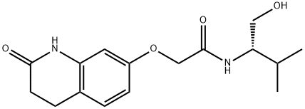 N-[(2S)-1-hydroxy-3-methylbutan-2-yl]-2-[(2-oxo-3,4-dihydro-1H-quinolin-7-yl)oxy]acetamide Structural