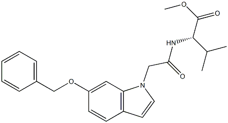 methyl (2S)-3-methyl-2-[[2-(6-phenylmethoxyindol-1-yl)acetyl]amino]butanoate Structural