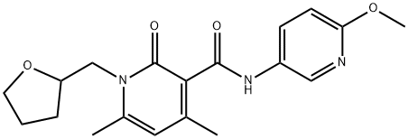 N-(6-methoxypyridin-3-yl)-4,6-dimethyl-2-oxo-1-(oxolan-2-ylmethyl)pyridine-3-carboxamide Structural