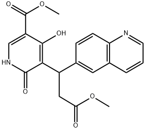 methyl 4-hydroxy-5-(3-methoxy-3-oxo-1-quinolin-6-ylpropyl)-6-oxo-1H-pyridine-3-carboxylate Structural