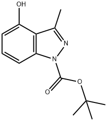 4-Hydroxy-3-methyl-indazole-1-carboxylic acid tert-butyl ester Structural Picture