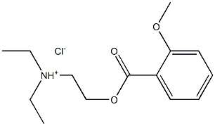 diethyl-[2-(2-methoxybenzoyl)oxyethyl]azanium chloride Structural