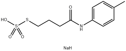 sodium 1-methyl-4-(4-sulfonatosulfanylbutanoylamino)benzene Structural