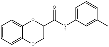 N-(3-methylphenyl)-2,3-dihydro-1,4-benzodioxine-3-carboxamide Structural