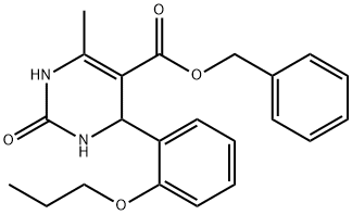 benzyl 6-methyl-2-oxo-4-(2-propoxyphenyl)-3,4-dihydro-1H-pyrimidine-5-carboxylate Structural