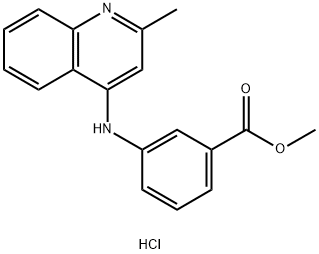methyl 3-[(2-methylquinolin-1-ium-4-yl)amino]benzoate chloride Structural