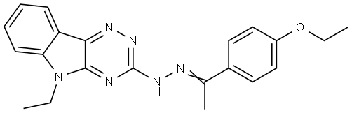N-[(Z)-1-(4-ethoxyphenyl)ethylideneamino]-5-ethyl-[1,2,4]triazino[5,6-b]indol-3-amine Structural