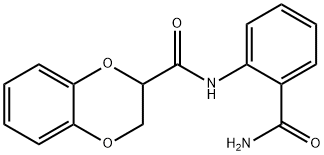 N-(2-carbamoylphenyl)-2,3-dihydro-1,4-benzodioxine-3-carboxamide Structural