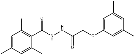 N'-[2-(3,5-dimethylphenoxy)acetyl]-2,4,6-trimethylbenzohydrazide Structural