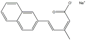 sodium (2Z,4E)-3-methyl-5-naphthalen-2-ylpenta-2,4-dienoate Structural