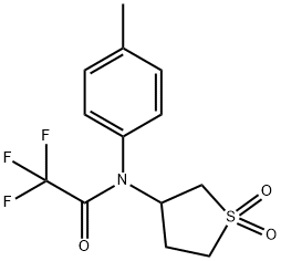 N-(1,1-dioxothiolan-3-yl)-2,2,2-trifluoro-N-(4-methylphenyl)acetamide Structural