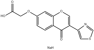 sodium 2-[4-oxo-3-(1,3-thiazol-4-yl)chromen-7-yl]oxyacetate Structural