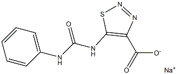 sodium 5-(phenylcarbamoylamino)thiadiazole-4-carboxylate Structural