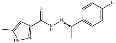 N-[(Z)-1-(4-bromophenyl)ethylideneamino]-5-methyl-1H-pyrazole-3-carboxamide Structural